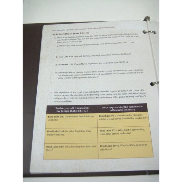 Mary A Biblical Walk With The Blessed Mother Edward Sri Student Guide Binder - Picture 6 of 8